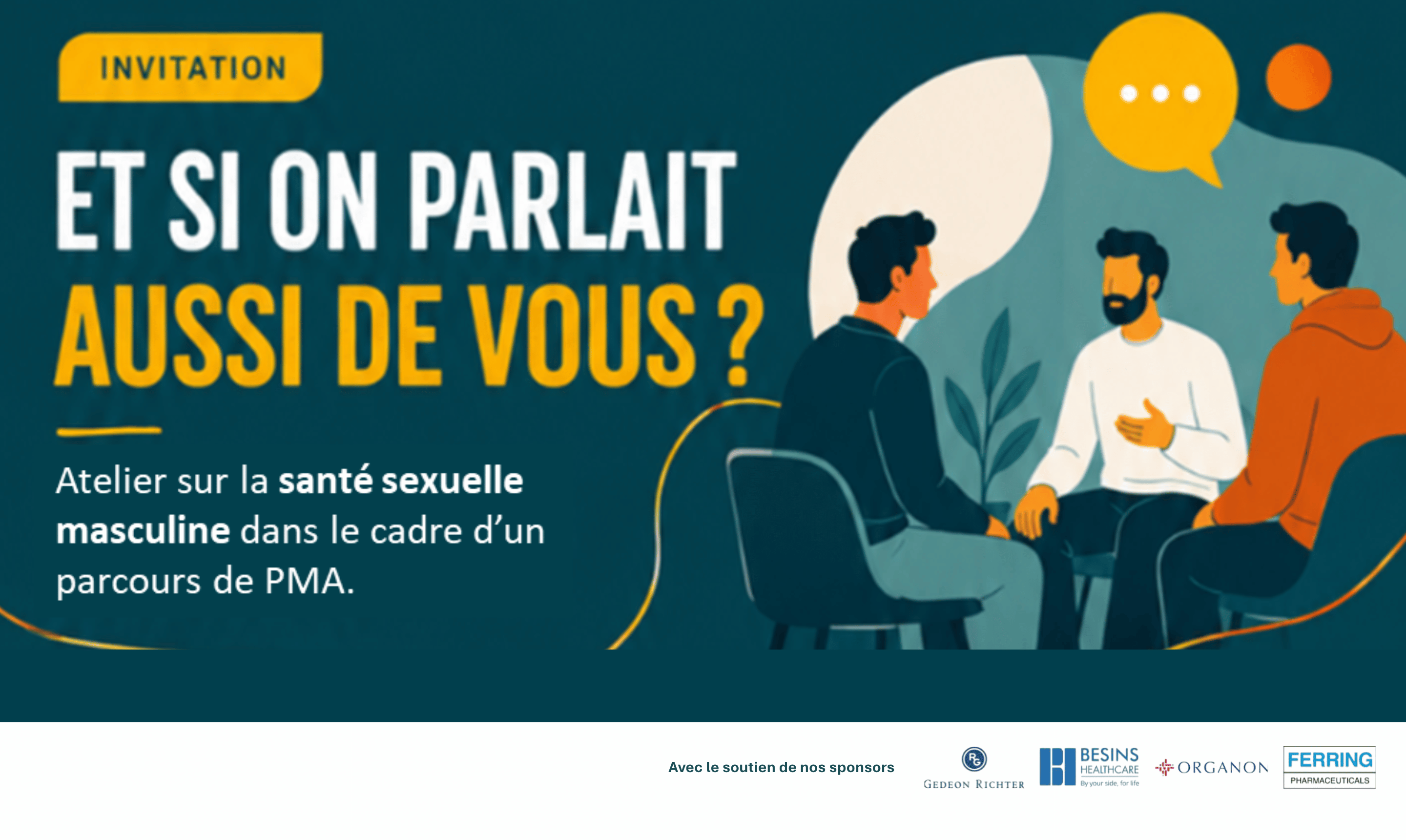 Atelier santé sexuelle masculine et PMA - 24 juin 2026 - Hôpital Erasme H.U.B - Dr. David Pening - Clarisse André Portela
