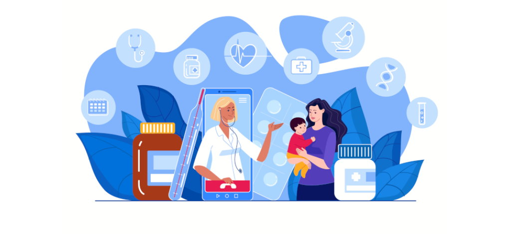 Illustration d'application de gestion hôpital santé
