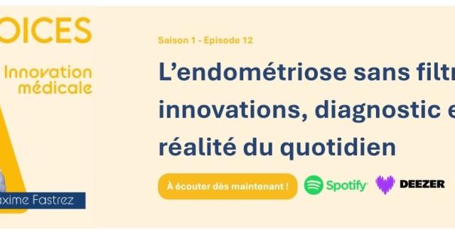 HOP'Voices - Podcast de l'H.U.B - L'endométriose sans filtre - Maxime Fastrez - Clinique de l'Endométriose de l'H.U.B - Banner