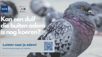 Luister naar je adem - Bewustmalingcampagne over longkanker 2025 - Duif