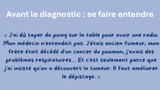 Cancer du poumon - Diagnostic et prise en charge - témoignages - Hôpital Universitaire de Bruxelles