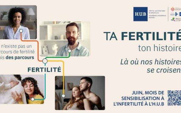 Ta Fertilité, Ton Histoire, campagne de sensibilisation à l'infertilité de l'Hôpital Erasme H.U.B - jui 2026